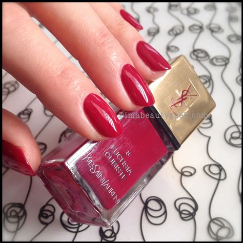 ysl la laque swatches rouge fuchsia cubiste|YSL La Laque Couture Nail Lacquer • Nail Lacquer Review.